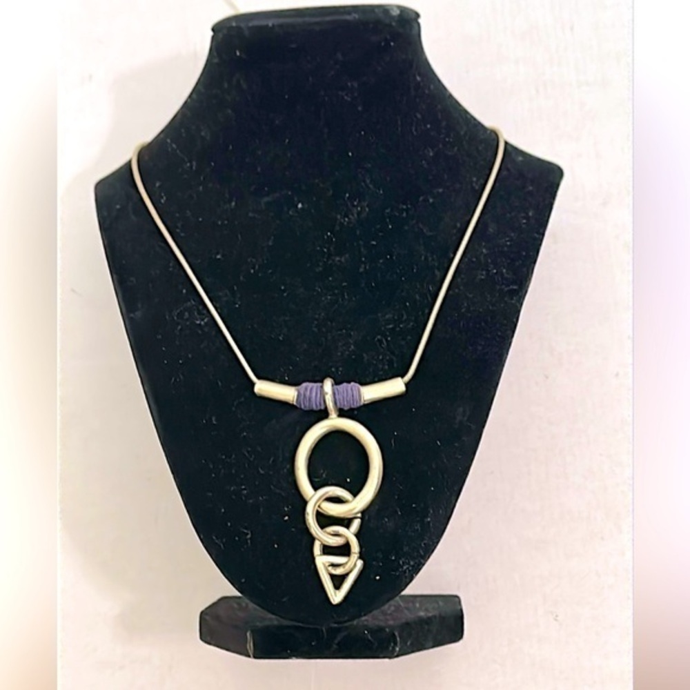 Etsy Gold and grey abstract Pendant Necklace